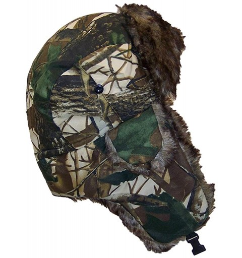 Bomber Hats Adult Tree Camouflage Russian/Hunters W/Soft Faux Fur Winter Cap(One Size) - Autumn - CX18Z308Q40 $23.74