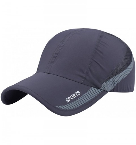 Baseball Caps Unisex Summer Running Cap Quick Dry Mesh Outdoor Sun Hat Stripes Lightweight Breathable Soft Sports Cap - CQ18D...