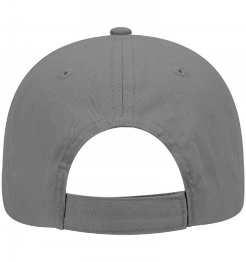 Baseball Caps Brushed Cotton Twill 6 Panel Low Profile Baseball Cap - Gray - CR180D3NKAS $13.39