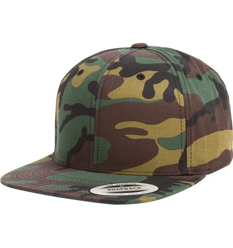Baseball Caps Classic Wool Snapback with Green Undervisor Yupoong 6089 M/T - Tiger Camo - CB12LC2JXAX $13.64