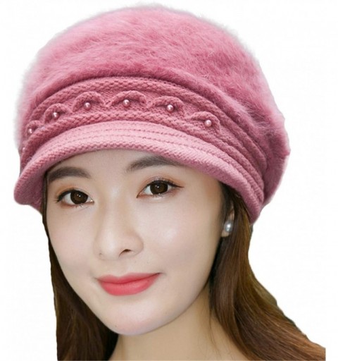 Skullies & Beanies Womens Snow Warm Knitted Winter Wool Beanies Hats For Women Slouchy Cap With Visor - Women Rew - CM18WHRWY...