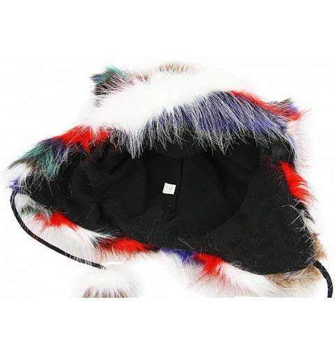 Skullies & Beanies Cute Warm Plush Fluffy Faux Fur Hood Hat Spirit Ears Wolf Bear Cat Costume Hat - Multicoloured - CG188GRRA...