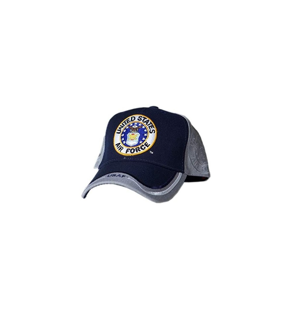 Baseball Caps Double Shadow U.S. Air Force Logo Cap [Adjustable Hat] Blue/White - CV12103PVMT $27.49