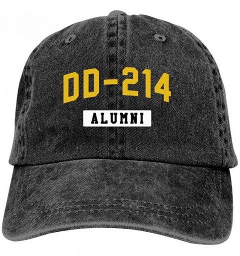 Baseball Caps Adult Unisex Cowboy Cap-Cool DD-214 Alumni Logo Fashion Printed Basetball Hat Creative Design - Black - C618QEU...