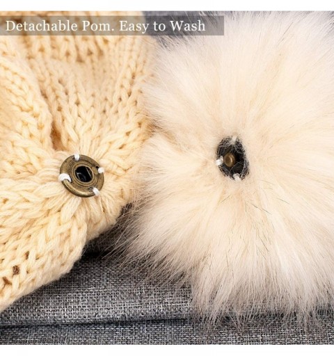 Skullies & Beanies Women Knit Slouchy Beanie Pom Hat - CS18ADODYX7 $8.88