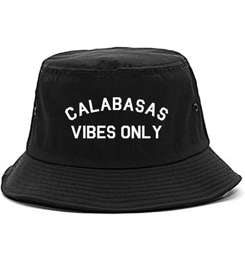 Bucket Hats Calabasas Vibes Only California Bucket Hat - Black - CA187ZRD75E $53.77