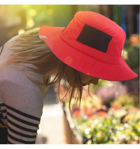 Sun Hats Outdoor Sun Hat Quick-Dry Breathable Mesh Hat Camping Cap - Summer Red - C018W76IGA9 $13.42