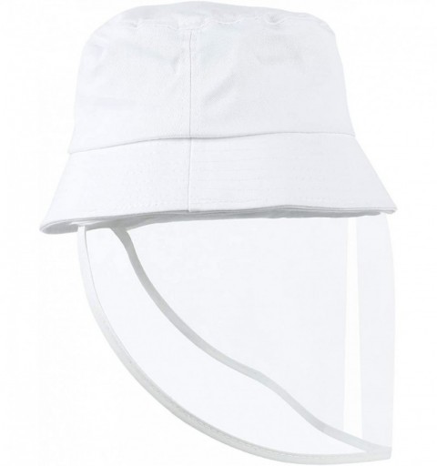 Bucket Hats Womens UPF50+ Linen/Cotton Summer Sunhat Bucket Packable Hats w/Chin Cord - White - C31987YXGX7 $14.83