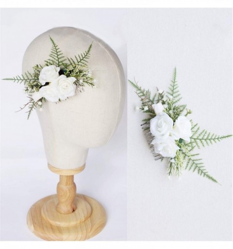 Headbands Floral Crown Green Headpiece Bridal Accessories Wedding Crown (G-comb) - G-comb - C618RS6S6X9 $11.47