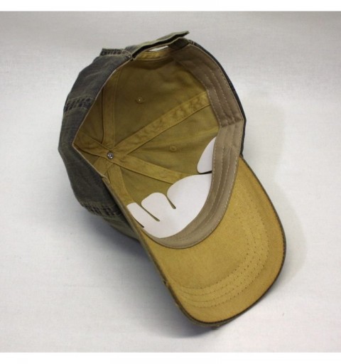 Baseball Caps Distressed Dirty Wash Herringbone Cotton Adjustable Baseball Cap - Navy - C7186M3SLE2 $13.43