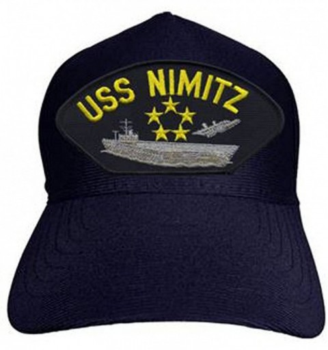 Baseball Caps USS Nimitz 5-Star Baseball Cap. Navy Blue. Made in USA - C412NYGCFWQ $17.44
