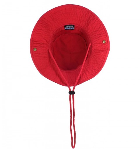 Sun Hats 100% Cotton Stone-Washed Safari Booney Sun Hats - Red - CK17Y035CNY $8.86