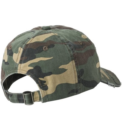Baseball Caps Distressed Cap - Military Camo - CZ180AMIKLD $13.66