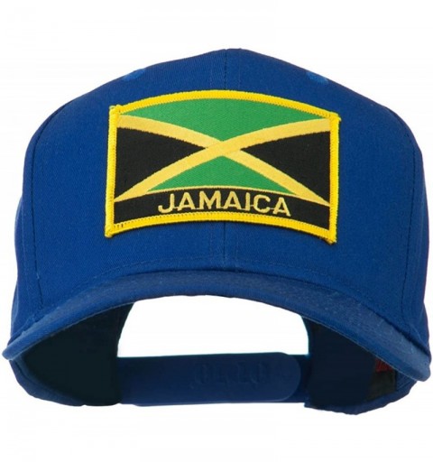 Baseball Caps Jamaica Flag Letter Patched High Profile Cap - Royal - CQ11ND5PKV5 $16.00