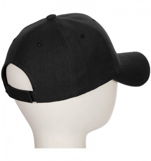 Baseball Caps Classic Baseball Hat Custom A to Z Initial Team Letter- Black Cap White Red - Letter P - CE18IDTG3MG $12.84