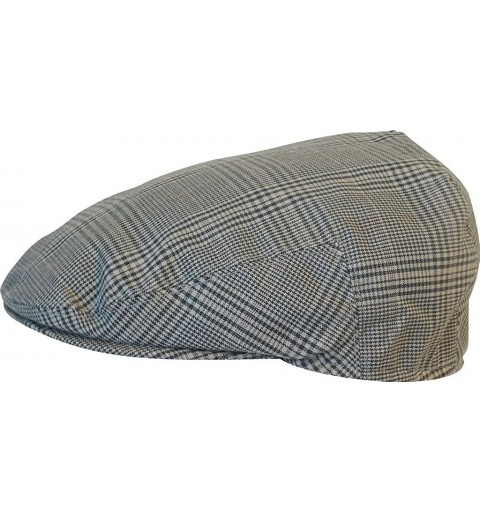 Newsboy Caps Summer Plaid Ivy Scally Driver Cap Polyester Flat Hat - Steel Gray - CT12DSF7O2H $22.94