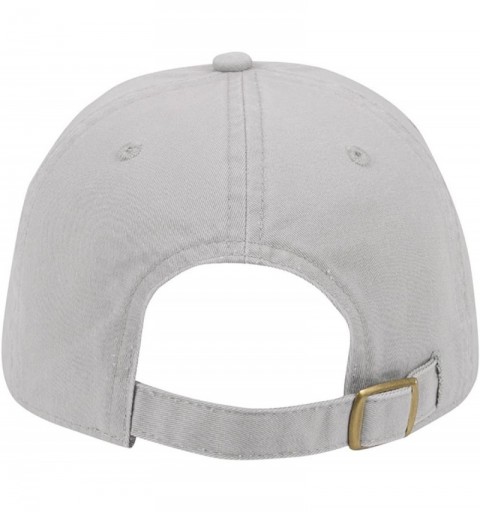 Baseball Caps Low Profile Washed Superior Brushed Cotton Twill Dat Hat Cap - Grey - C41865OQG6T $12.15
