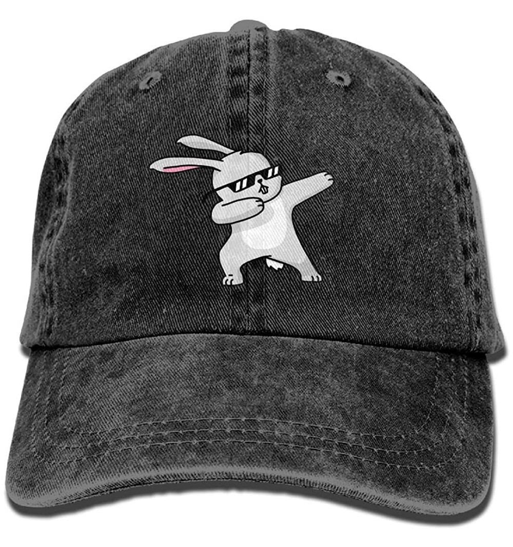 Baseball Caps Cowboy Hat Cap For Men Women Dabbing Easter Bunny - Black - CY18CEIWYY8 $8.94