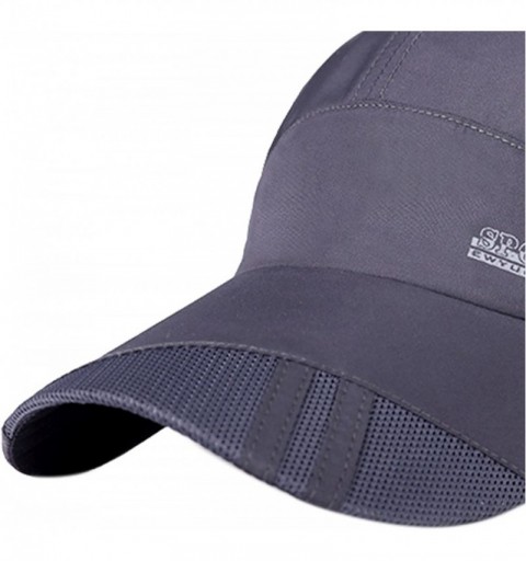 Baseball Caps Unisex Mesh Brim Tennis Cap Outside Sunscreen Quick Dry Adjustable Baseball Hat - C-dark Gray - CU17YZDKRNU $16.78