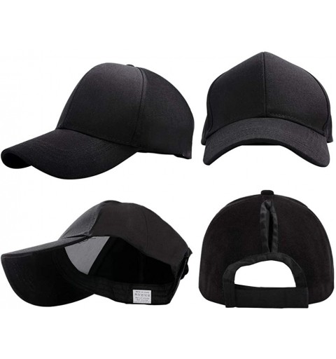 Sun Hats Ponytail Baseball Glitter Ponycaps Adjustable - Aa-classic-black - C118QRZ8ANA $13.71