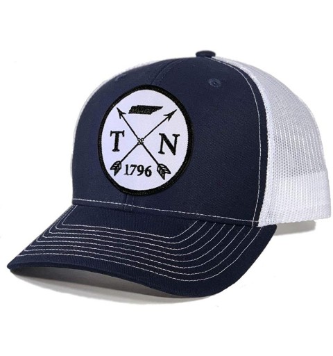 Baseball Caps Men's Tennessee Arrow Patch Trucker Hat - Navy/White - CD186NQM9O4 $26.88