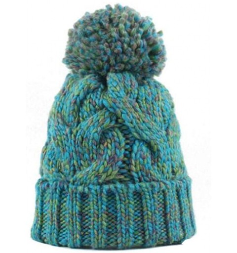Skullies & Beanies Women Warm Winter Knit Ski Beanie Skull Slouchy Cap Hat - Green - CB188OSYKW0 $11.22