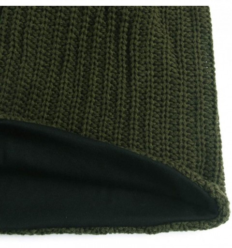 Skullies & Beanies Unisex Adult Winter Warm Slouch Beanie Long Baggy Skull Cap Stretchy Knit Hat Oversized - Green - C9128JX0...