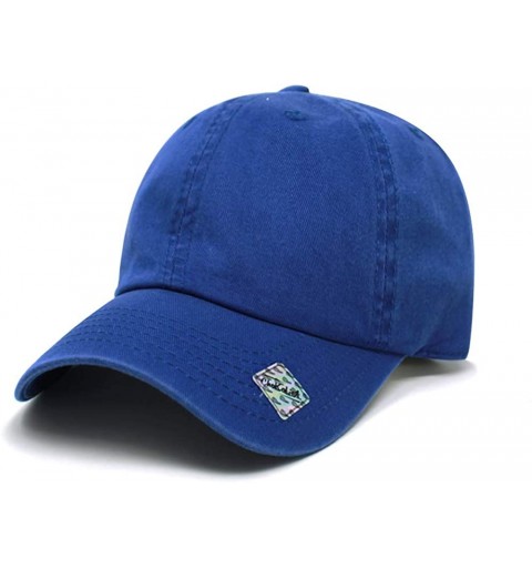 Baseball Caps Baseball Cap Dad Hat for Men and Women Cotton Low Profile Adjustable Polo Curved Brim - Royal - CZ185W0UNC4 $10.36