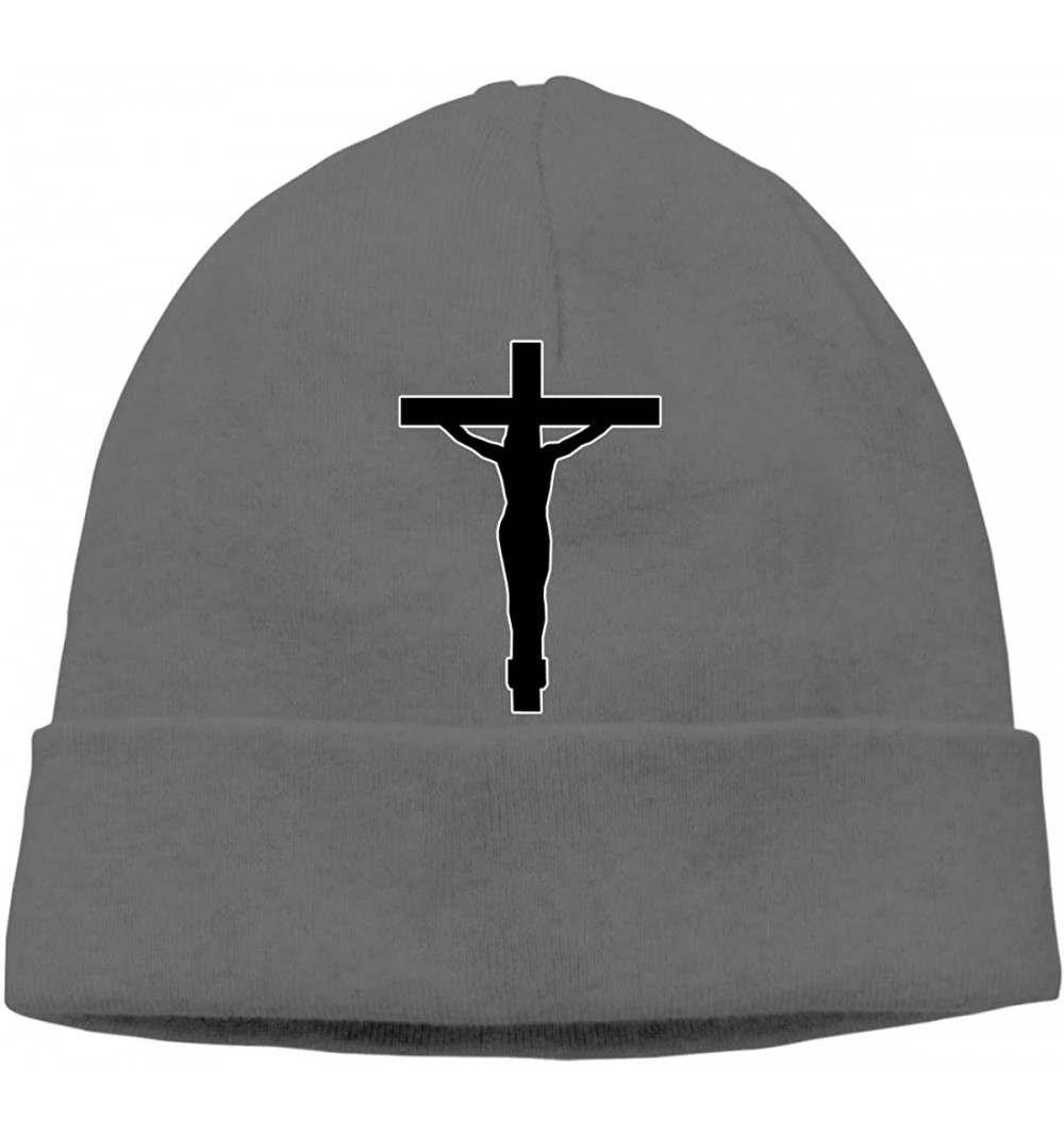 Skullies & Beanies Christian Jesus Cross Flat Beanie Hat Hipster Toboggan Hat Winter Hats Warm Hat Beanies for Men and Women ...