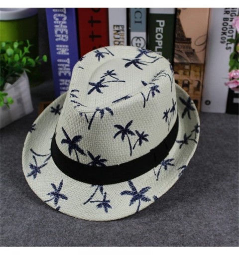 Sun Hats Womens Sun Hat Floppy Foldable Ladies Women Maple Leaf Straw Beach Summer Hat Cap - White - C418IQ8CQAA $10.59