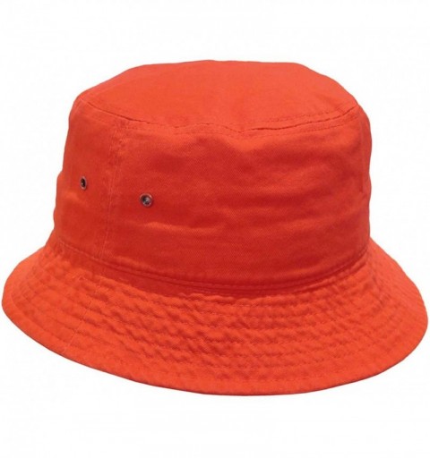 Bucket Hats Short Brim Visor Cotton Bucket Sun Hat - Burnt Orange - CN11Y2Q5K73 $9.11