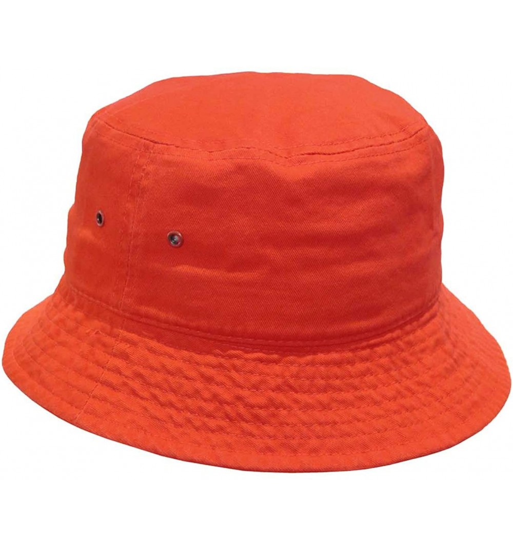 Bucket Hats Short Brim Visor Cotton Bucket Sun Hat - Burnt Orange - CN11Y2Q5K73 $9.11