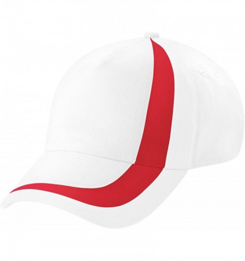 Baseball Caps World Flags Nations GB Baseball Cap/Headwear - White/Flag Red - CV11E5O5MNJ $10.46