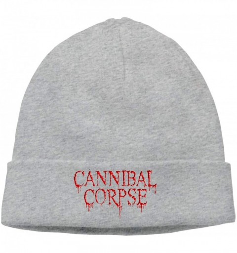 Skullies & Beanies Mens & Womens CANNIBAL CORPSE Skull Beanie Hats Winter Knitted Caps Soft Warm Ski Hat Black - Gray - C718K...