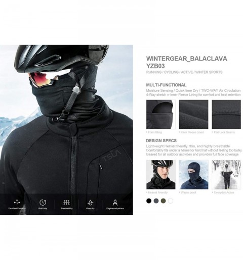 Balaclavas Winter Balaclava Mask Face Cover Thermal Fleece Helmet Liner Unisex - Thermal Balaclava(yzb03) - Charcoal - CD18IS...
