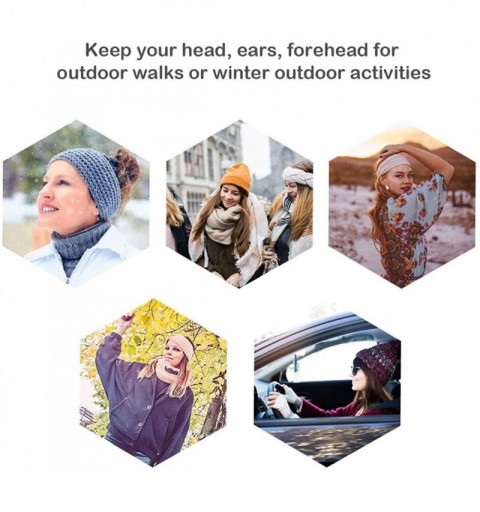 Headbands Womens Winter Knitted Headband - Soft Crochet Bow Twist Hair Band Turban Headwrap Hat Cap Ear Warmer - CE18KHU8GGN ...