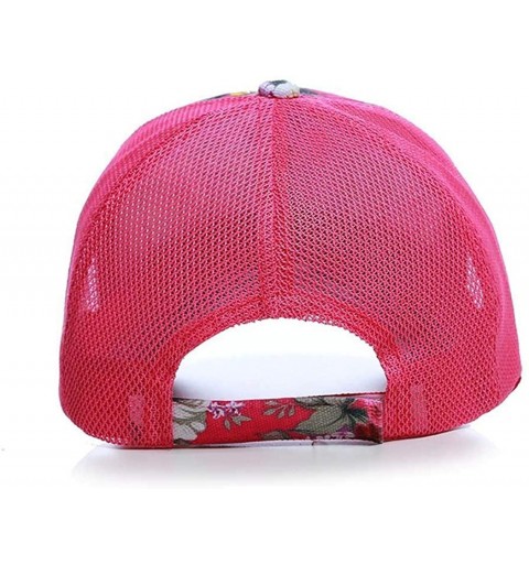 Baseball Caps Unisex Casual Floral Headwear Stretchy Soft Hats Comfort Baseball Cap Baseball Caps - Red - CE18RDSNWGZ $15.89