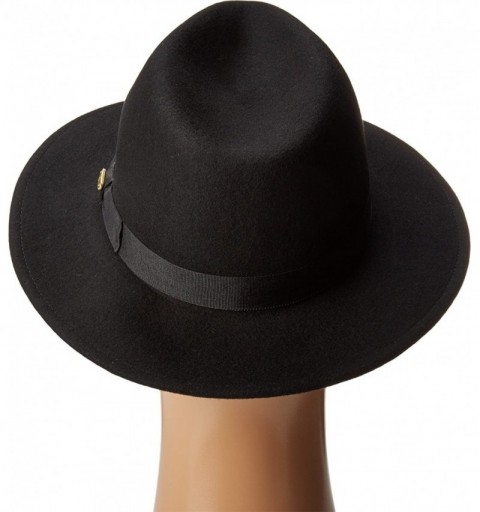 Fedoras Women's WFH8039 Felt Fedora Hat - Black - C517YZKICNT $44.84