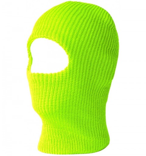 Balaclavas 1 One Hole Ski Mask (Solids & Neon Available) - Lime - CS119UKQJZX $8.42