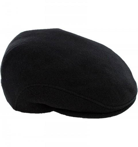 Newsboy Caps Irish 100% Wool Gents Quilted Trinity Cap by Mucros Weavers - Black - CN11Q26212X $43.12