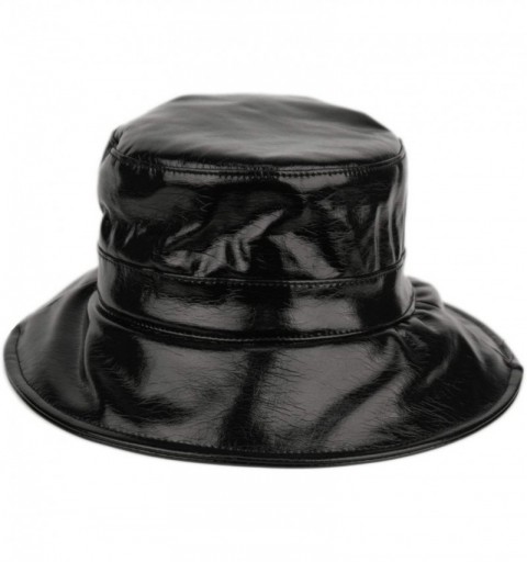 Rain Hats Women's Rain Hats Waterproof Rain Hat Wide Brim Bucket Hat Rain Cap - Cl4093black - CJ1923CMTAN $30.65