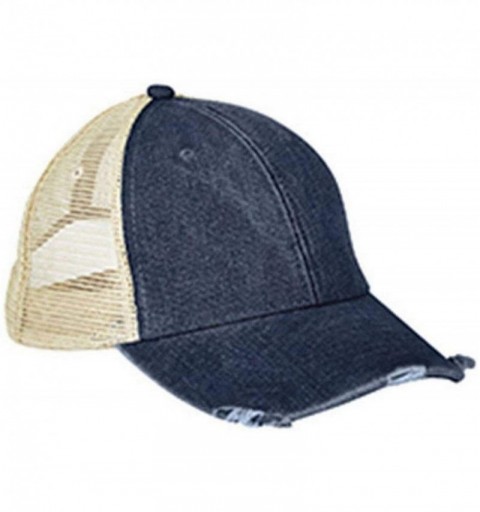 Baseball Caps Durable Structured Ollie Cap - Dk Denim/ Tan - CR18C03G0QM $10.22