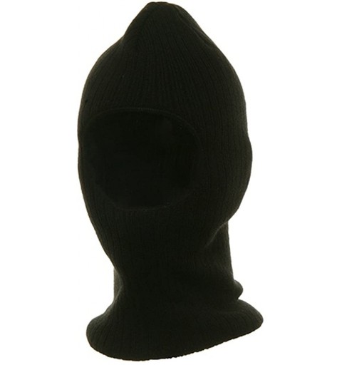 Balaclavas Thinsulate One Hole Ribbed Mask - Black - Black - CC112KUF8L1 $28.85
