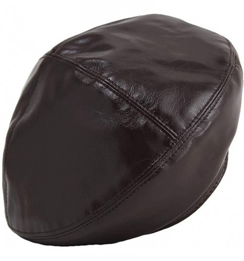 Berets Women's Wool Beret Hat Cap French Beret- Lightweight - Leather - CR18X7UOSDX $8.19