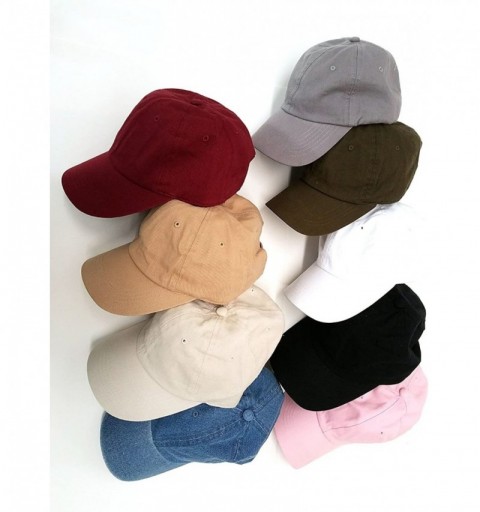 Baseball Caps Panther Style Dad Hat Washed Cotton Polo Baseball Cap - Lt.pink - C8187QQTOLG $22.17