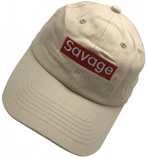 Baseball Caps Savage Dad Hat Baseball Cap Embroidered Dad Hat Adjustable Hats Cotton Cap - Cream - CT18E0Z8HD3 $14.18