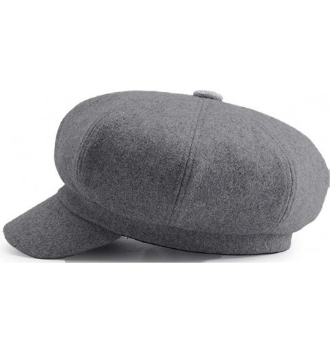 Newsboy Caps Newsboy Cap Womens Baker-Boy Style Visor Berets Hats Ivy Peaked Flat Cap for Women - Style2_light Grey - C118ZXK...