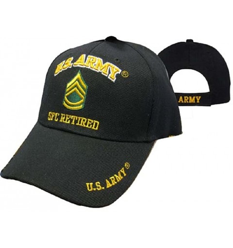 Skullies & Beanies U.S. Army SFC Retired Military Black Embroidered Cap Hat 560C - CK18023QHOW $10.78