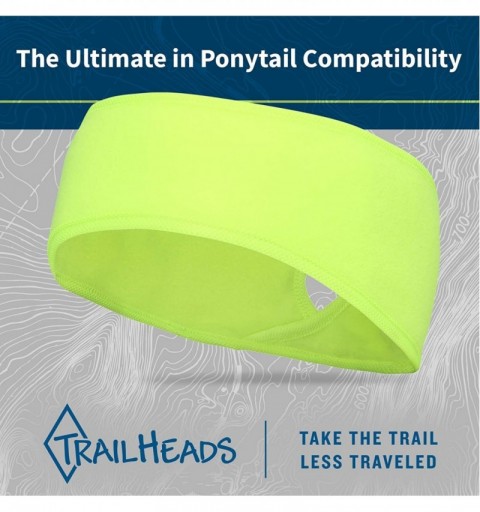 Balaclavas Women's Ponytail Headband - Fleece Earband - Winter Running Headband - Hi-vis - CT18E4AG6N0 $13.73