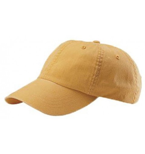 Baseball Caps WASHED LOW PROFILE W/COTTON TWILL CASUAL ADJUSTABLE HAT (UNSTRUCTURED) - Faded Yellow - CO11CK9XIUP $12.57